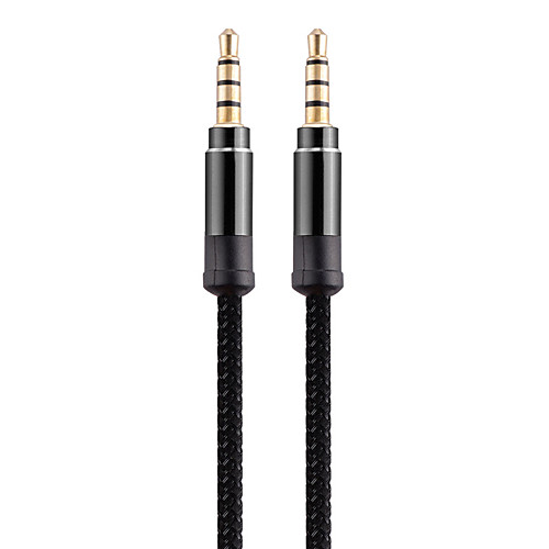

Nylon Jack Aux Cable 3.5 mm to 3.5mm Audio Cable Male to Male Kabel Gold Plug Car Aux Cord for iphone Samsung xiaomi