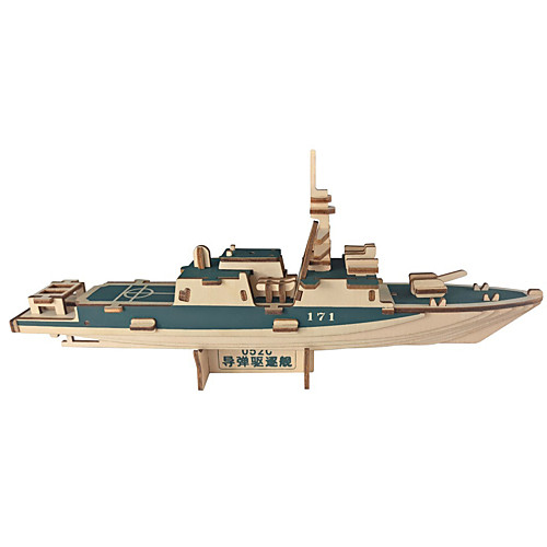 

3D Puzzle Model Building Kit Wooden Model Aircraft Carrier Novelty Wooden 1 pcs Kid's Adults' Boys' Girls' Toy Gift