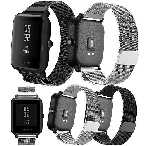 

Smartwatch Band for Amazfit Bip Younth Watch / Amazfit Bip / Bip Lite / GTS / GTR 42mm Huami Amazfit sport Band Fashion Milanese Loop Stainless Steel Wrist Strap 20mm