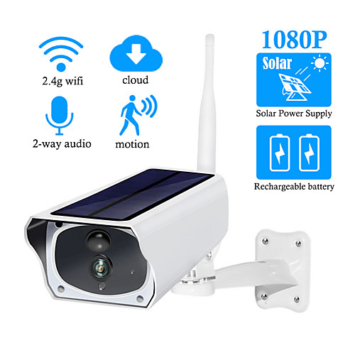 

DIDSeth 1080P HD Solar Camera WiFi Outdoor IP Camera Charging Battery Wireless Security Camera PIR Motion Detection Surveillance Camera(With 3.7V 2 3200mAh Battery)
