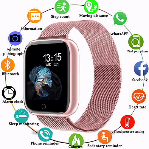 

Smartwatch Digital Digital Luxury Water Resistant / Waterproof Heart Rate Monitor Bluetooth / Silicone