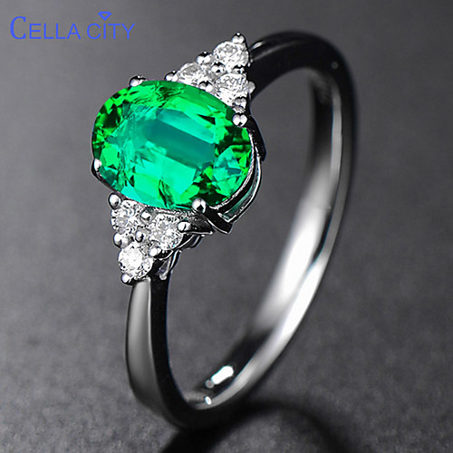 

Women's Ring AAA Cubic Zirconia 1pc Purple Green Platinum Plated Alloy Stylish Daily Jewelry Cute