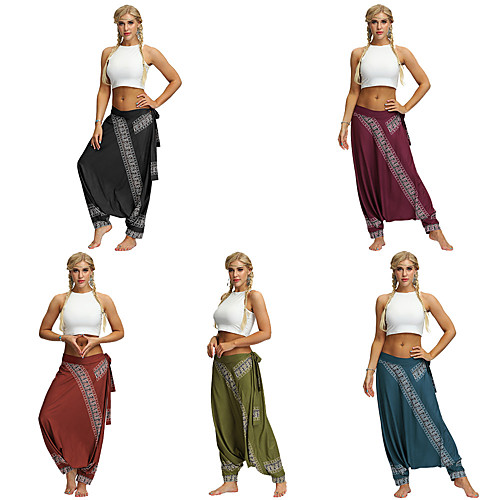 

Women's Yoga Pants Harem Bloomers Quick Dry Breathable Black Dark Red Orange Fitness Gym Workout Dance Sports Activewear Stretchy Loose