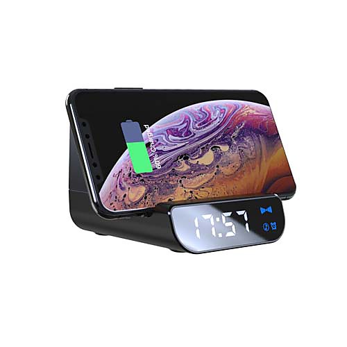 

New Wireless Bluetooth Speaker with Mic for Call Phones Alarm Clock Charging Mobile Power Clock 6 - In - 1 Bluetooth Speaker