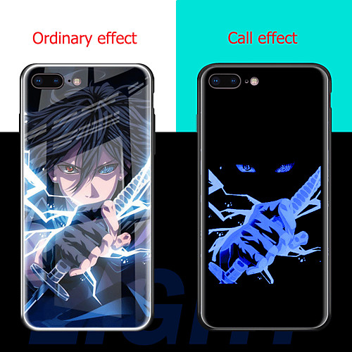 

iPhone 11Pro Max Calls Flash Naruto Comics Mobile Phone Case XS Max Sasuke Naruto Pattern Glass Case 6/7 / 8Plus Protective Cover