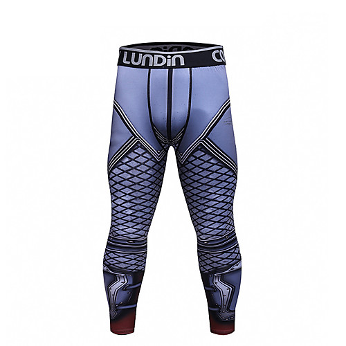 

CODYLUNDIN Men's Running Tights Leggings Compression Pants Sports & Outdoor Base Layer Tights Leggings Fitness Gym Workout Running Jogging Quick Dry Breathable Soft Sport Dark Grey Burgundy Blue