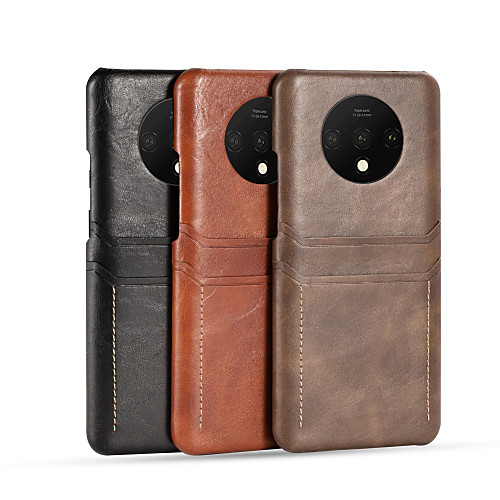 

Case For OnePlus OnePlus 6 / Oneplus 7 / Oneplus 7 pro Card Holder / Shockproof Back Cover Solid Colored PU Leather / PC