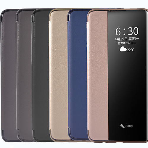 

Case For Huawei Mate 30 Pro Shockproof / Flip / Auto Sleep / Wake Up Full Body Cases Solid Colored PU Leather