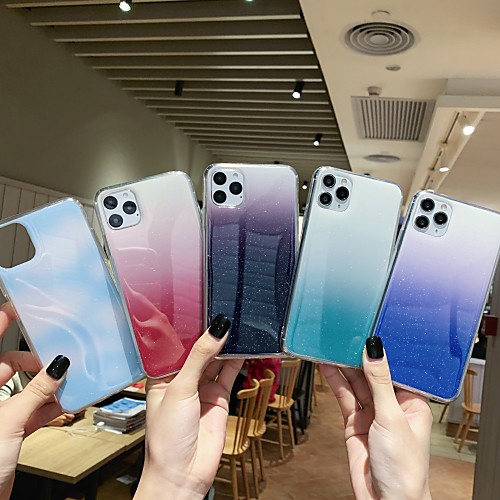 

Phone Case For Apple Back Cover iPhone 11 Pro Max SE 2020 X XR XS Max 8 7 6 Shockproof Color Gradient TPU