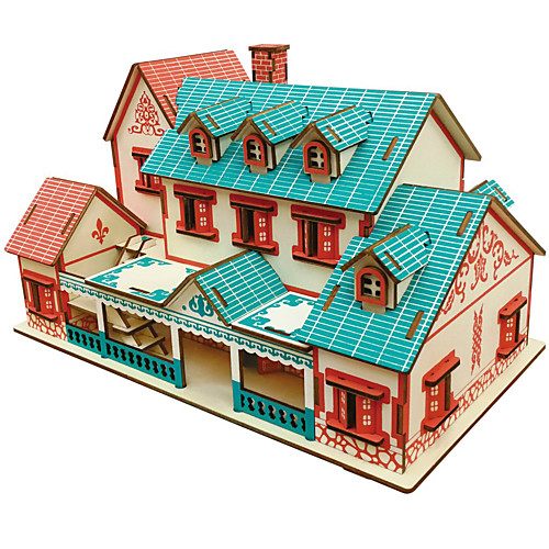 

3D Puzzle Jigsaw Puzzle Wooden Puzzle Wood Model Model Building Kit Famous buildings House Other DIY Wood Natural Wood Classic Kid's