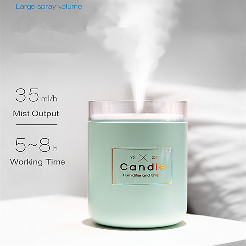 

280ML Ultrasonic Air Humidifier Candle Romantic Soft Light USB Essential Oil Diffuser Car Purifier Aroma Anion Mist Maker