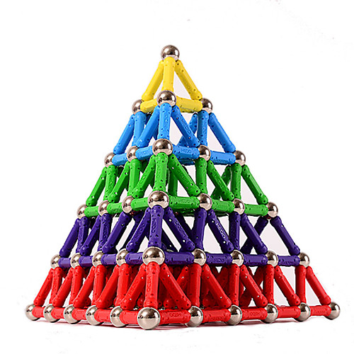 

84 pcs Steel Ball(12mm) Steel Ball(727mm) Magnet Toy Magnetic Sticks Building Blocks Educational Toy 3D Magnetic Blocks Plastic Magnet Magnetic Educational Pyramid STEAM Toy Adults / Kids Toy Gift