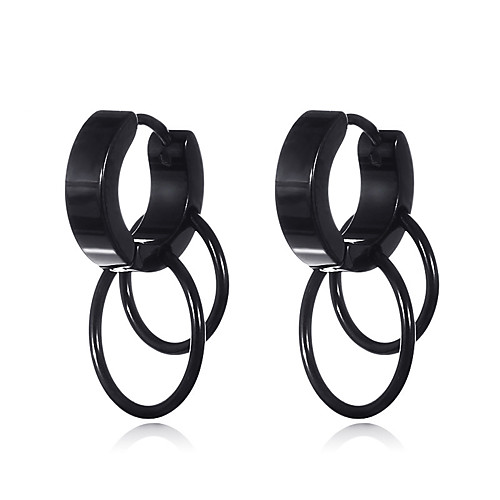 

Men's Women's Earrings Classic Mini Earrings Jewelry Black / Silver For Christmas Party Anniversary Carnival Festival 1pc
