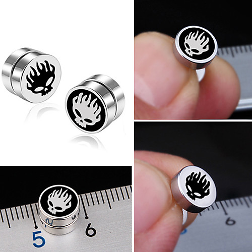 

Women's Men's Earrings Classic Mini Earrings Jewelry Silver / Black For Christmas Party Anniversary Carnival Festival 1pc