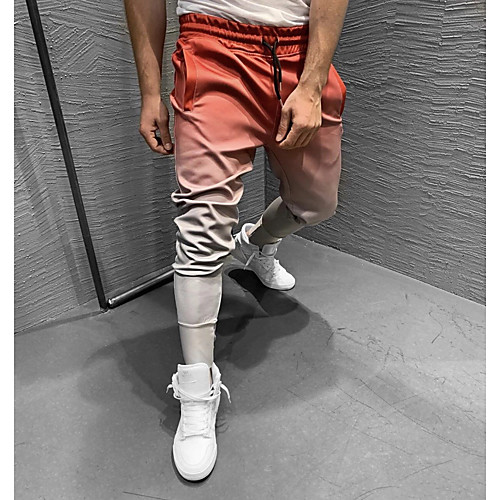

Men's Sweatpants Joggers Track Pants Sports & Outdoor Pants / Trousers Athleisure Wear Fitness Running Jogging Quick Dry Breathable Soft Sport Color Gradient Dark Grey Black / Red RedGray BlackWhite