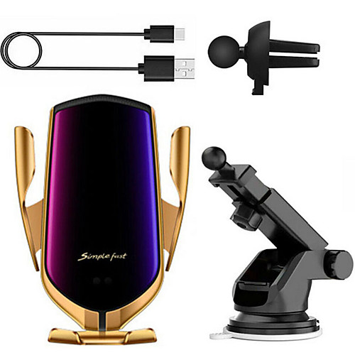 

R2 Car Automatic Induction Wireless Charging Mobile Phone Holder Suction Cup Air Outlet 2 In 1 Mobile Phone Fast Charging Holder