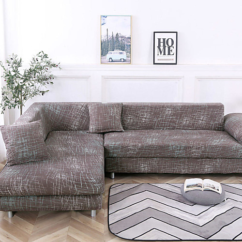 

Sofa Cover Couch Cover Furniture Protector Solid Color Soft Stretch Sofa Slipcover Super Strechable Cover Fit for Armchair/ Loveseat/ Three Seater/ Four Seater/ L Shape Sofa Easy to Install & Care (F