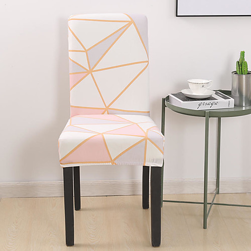 

Geometric Triangle Chair Cover Stretch Removable Washable Dining Room Chair Protector Slipcovers Home Decor Dining Room Seat Cover