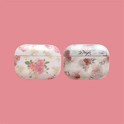 

Case For AirPods Pro Flower pattern shiny PC material water paste technology Bluetooth headset protective shell