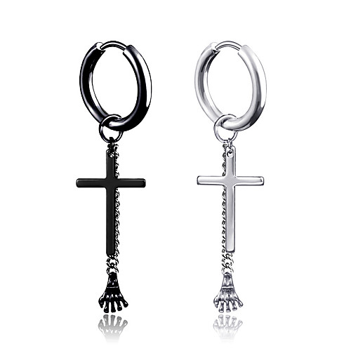 

Women's Men's Earrings Classic Mini Earrings Jewelry Silver / White / Black For Christmas Party Anniversary Carnival Festival 1 Pair