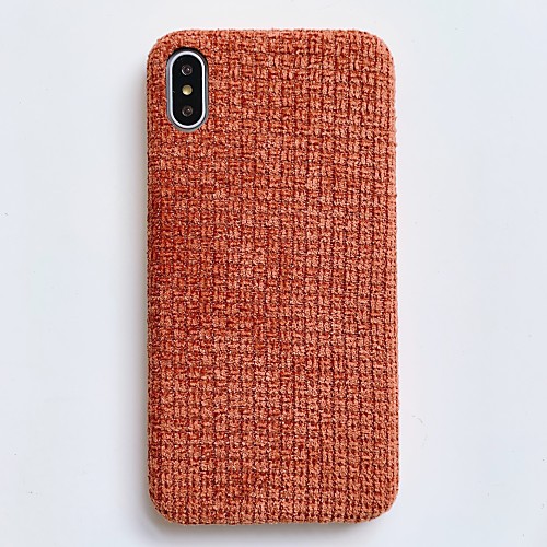 

Case For Apple iPhone 11 / iPhone 11 Pro / iPhone 11 Pro Max Shockproof Back Cover Lines / Waves / Solid Colored / Plush Textile / PC