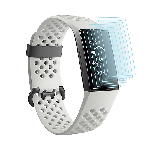 

5 PCS Clear Screen Protector for Fitbit Charge 2/Charge 3 Full Coverage Anti-Bubble HD TPU Film