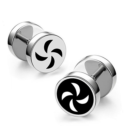 

Men's Earrings Classic Mini Earrings Jewelry Silver / Black For Christmas Party Anniversary Carnival Festival 1pc