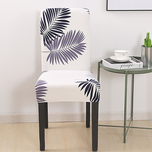 

Leaves Chair Cover Stretch Removable Washable Dining Room Chair Protector Slipcovers Home Decor Dining Room Seat Cover