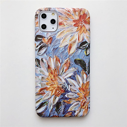 

Case for Apple scene map iPhone 11 X XS XR XS Max 8 Oil painting flower pattern fine frosted liquid TPU material IMD process all-inclusive mobile phone case