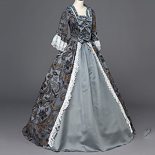 

Maria Antonietta Retro Vintage Rococo Victorian Medieval Vacation Dress Dress Masquerade Prom Dress Women's Costume Purple / Blue Vintage Cosplay Party Masquerade Long Sleeve