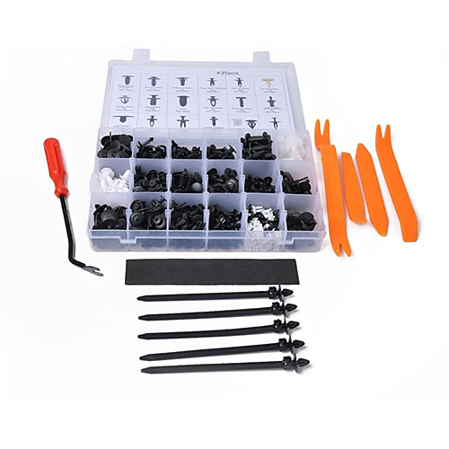 

415pcs Car Retainer Fastener Clips Kit 18 Popular Size Trim Clips Retainer Auto Push Pin Rivets Set Bumper Door Trim Panel Clips