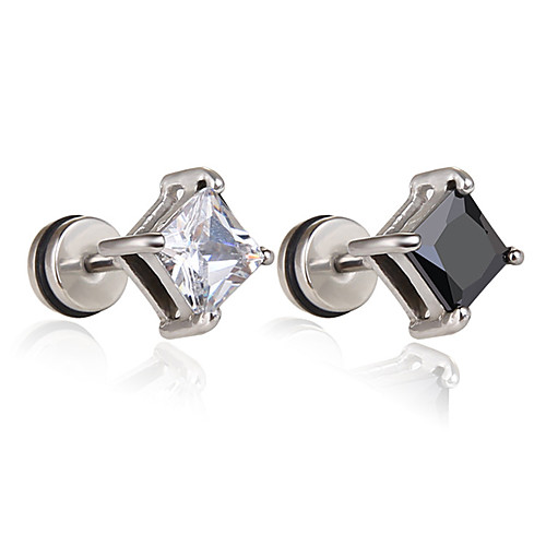 

Women's Men's Earrings Classic Mini Earrings Jewelry White / Black For Christmas Party Anniversary Carnival Festival 1pc