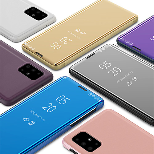 

Case For Samsung Galaxy A91/ A81 / A71 / A51 Luxury Smart Clear View Mirror Flip Stand Phone Case for Samsung Galaxy A90 / A80 / A70S / A70 / A60 / A50 / A50S / A40 / A40S