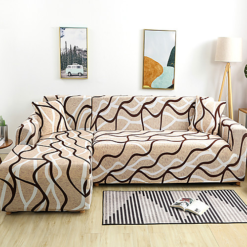

Sofa Cover Romantic Yarn Dyed Polyester / Cotton Blend Slipcovers