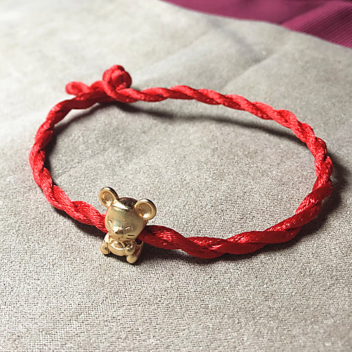 

Women's Loom Bracelet Pendant Bracelet Braided Mouse Precious Vintage Fashion Copper Bracelet Jewelry Red For Gift Daily Street Work / Gold Plated