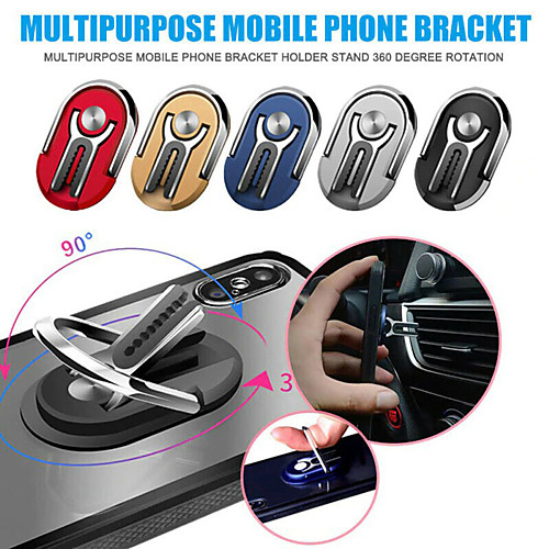 

Holder Desk / Car Mount Stand Holder Air Outlet Grille / Ring Holder Adjustable / 360°Rotation Stand Metal