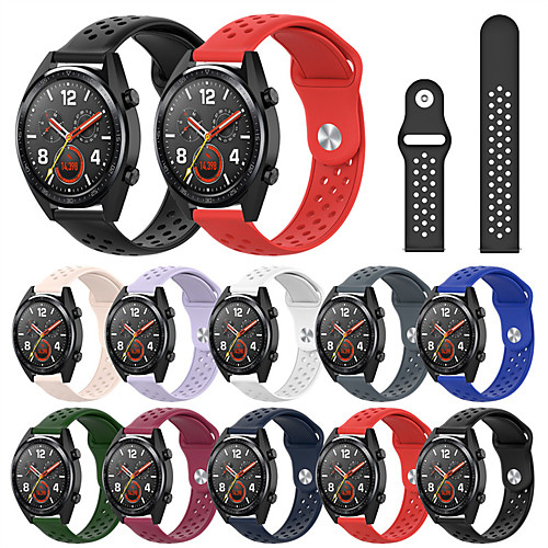 

Sport Silicone Watch Band For Huawei Watch GT 2 46mm / 42mm / GT Active / Watch 2 Pro / Honor Magic / Watch 2 Replaceable Bracelet Wrist Strap Wristband
