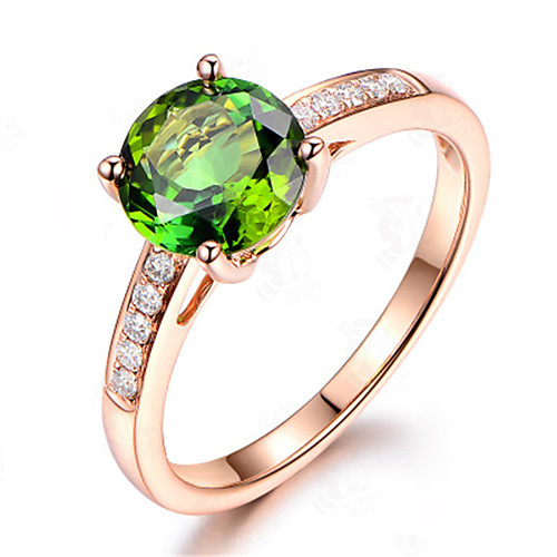 

Women's Ring Chrome Diopside 1pc Rose Gold Platinum Plated Alloy Stylish Daily Jewelry Cute