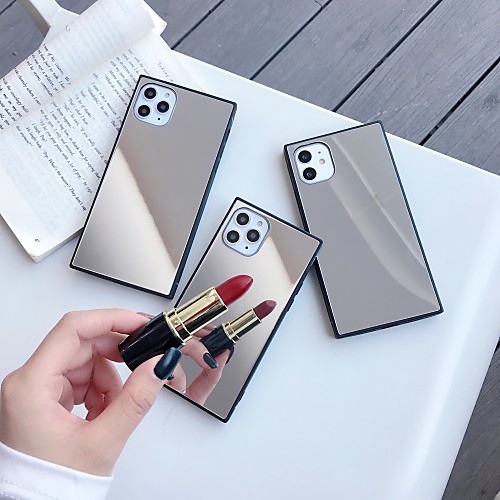 

Case for Apple scene map iPhone 11 X XS XR XS Max 8 Mirror glass back plate TPU frame 2-in-1 square four corners drop-proof all-inclusive mobile phone case