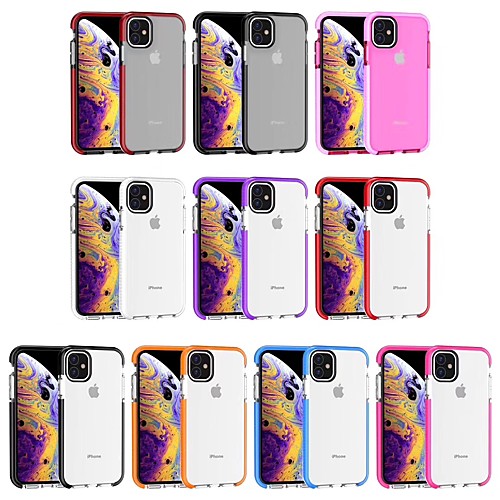 

Phone Case For Apple Back Cover iPhone 11 iPhone 11 Pro iPhone 11 Pro Max iPhone SE 2020 Shockproof Transparent Solid Color TPU