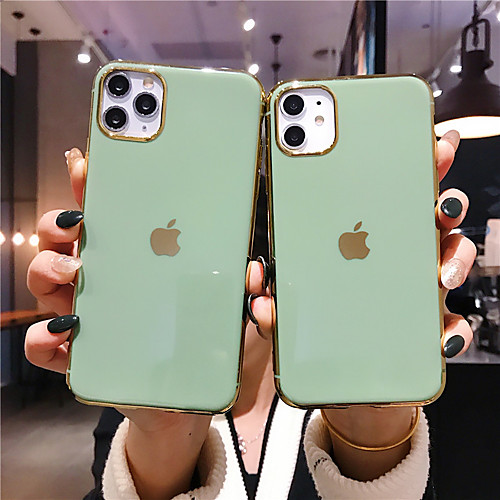 

Case For Apple iPhone 11 / iPhone 11 Pro / iPhone 11 Pro Max Plating Back Cover Solid Colored TPU X XS XSmax XR 7 7plus 8 8plus 6 6plus