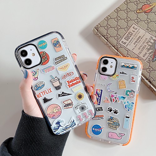 

Case For Apple iPhone 11 / iPhone 11 Pro / iPhone 11 Pro Max Shockproof Back Cover Playing with Apple Logo / Transparent TPU