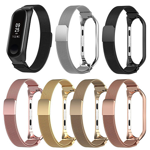 

Milanese magnet strap for xiao mi band 4 3 stainless steel watch band for xiaomi wristband replacement metal bracelet