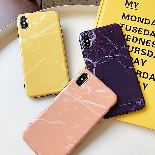 

Case For Apple iPhone 11 / iPhone XS / iPhone XR Shockproof / Ultra-thin Back Cover Solid Colored / Marble PC