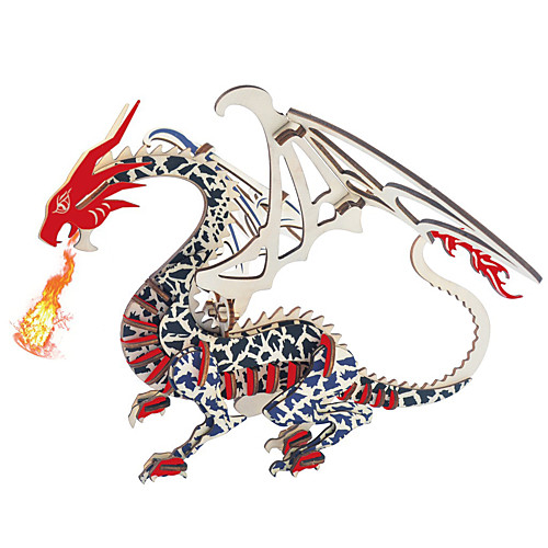 

3D Puzzle Wooden Puzzle Dragon & Dinosaur Toy Wooden Kid's Adults' Unisex Boys' Girls' Toy Gift