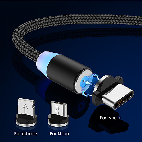 

1M 360 Degree Updated Auto Cut-off Disconnect LED Light USB Charging Magnetic Suction Cable
