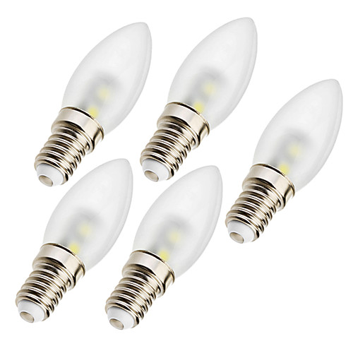 

5pcs 1 W LED Candle Lights 50 lm E14 C35 7 LED Beads SMD 5050 White 180-240 V