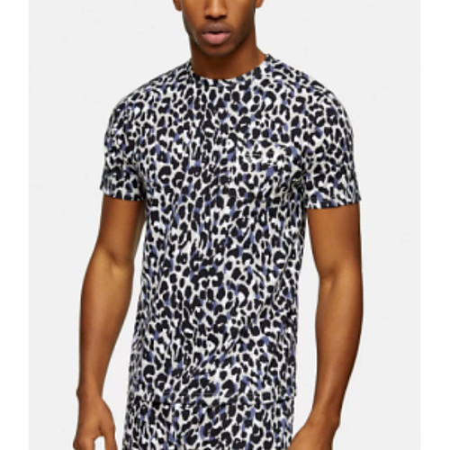 

Men's T shirt Leopard Short Sleeve Daily Tops Black