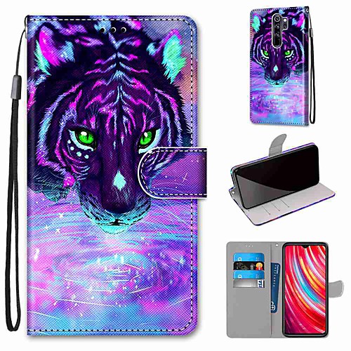 

Case For Xiaomi Redmi Note 8 Pro / Redmi Note 8 / Redmi Note 8T Wallet / Card Holder / with Stand Tiger Drinking Water PU Leather / TPU for Redmi Note 7 / Mi CC9 Pro / Redmi 8 / Redmi K30 / Redmi 8A