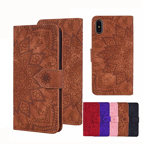 

Case For Xiaomi Pocophone F1/Redmi Note 4X/Mi 8 Lite Wallet / Card Holder / Embossed Full Body Cases Solid Colored / Flower PU Leather For Xiaomi 9/Redmi K20 Pro/7A/Note 7 Pro/Note 6/6A/6 Pro/4X